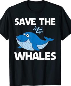 Funny Whale Art For Men Women Orca Narwhal Blue Whales T-Shirt