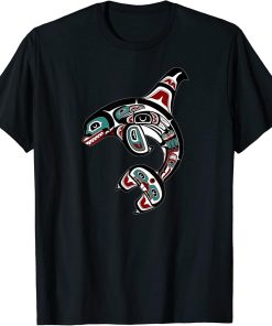 Orca Killer Whale Pacific Northwest Alaska Native American T-Shirt