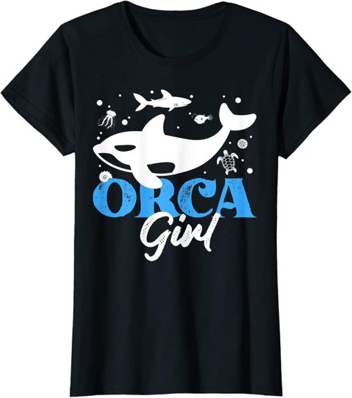 Funny Orca Lover Graphic for Women Girls Kids Whale T-Shirt